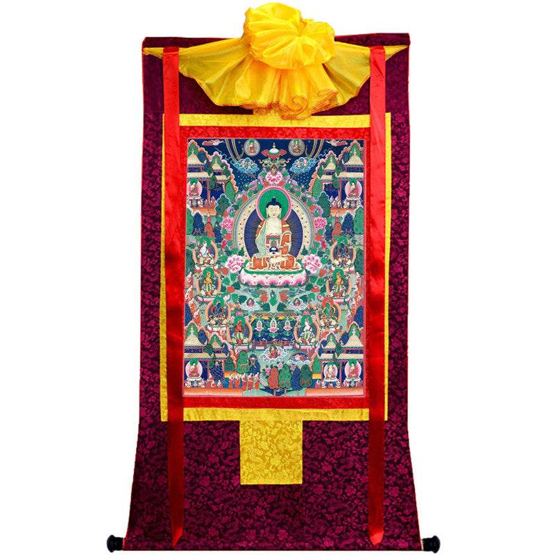 Sukhavati - Pure Land Image - Tibetan thangka painting, view 10