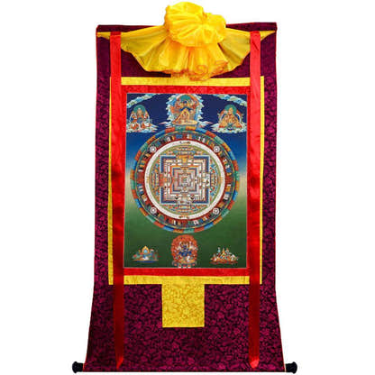 Kalacakravajra Mandala Thangka - Tibetan thangka painting, view 5