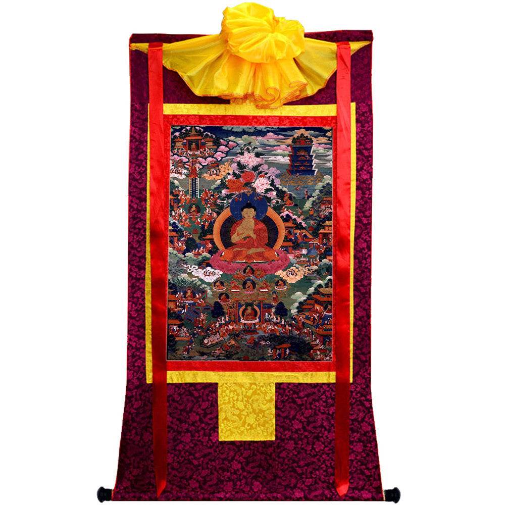 Shakyamuni Image - Tibetan thangka painting, view 10