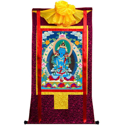 Vajrasattva - Tibetan thangka painting, view 17