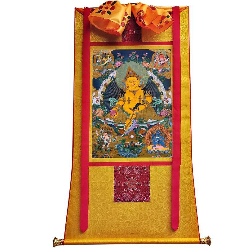 The Five Jambhalas - Tibetan thangka painting, view 6