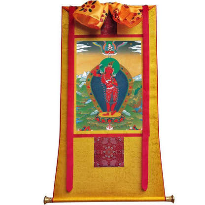 Dakini - Yeshe Tsogyal - Tibetan thangka painting, view 6