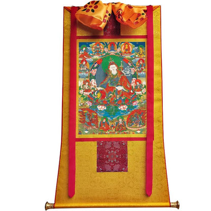 Gandhanra Tibetan Thangka Art - Eight Manifestations of Guru Rinpoche  - Padmasambhava - from Kathok Monastery - Giclee Print with Mineral Pigments