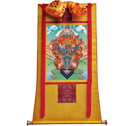 Vajrakilaya - Dorje Phurba - Tibetan thangka painting, view 6