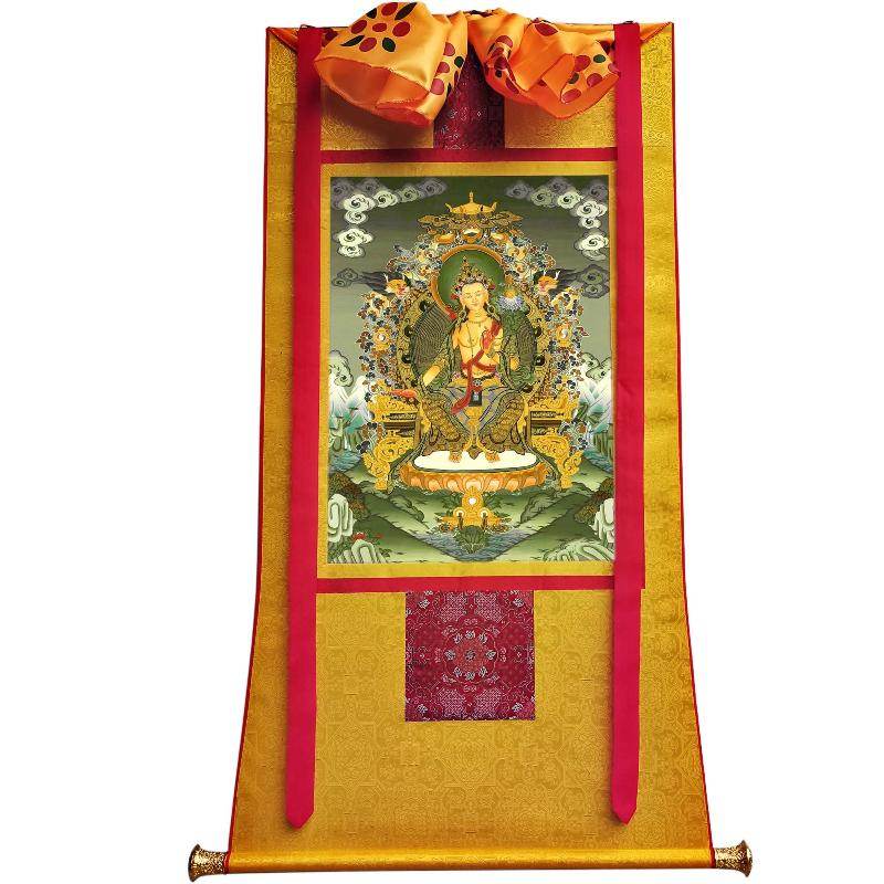 Maitreya - Future Buddha - Tibetan thangka painting, view 6