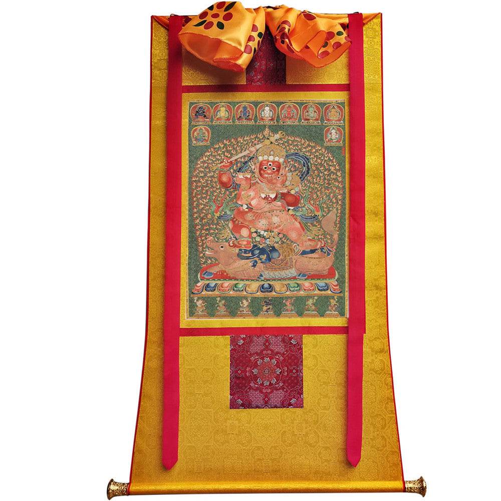 Rakta Yamari - 13th Century Old Version - Tibetan thangka painting, view 6