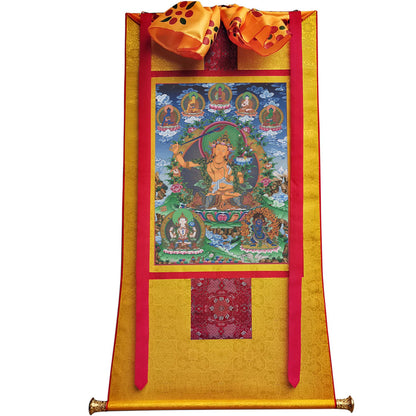 Gandhanra Tibetan Thangka Art - Manjusri - from Kathok Monastery - Giclee Print with Mineral Pigments