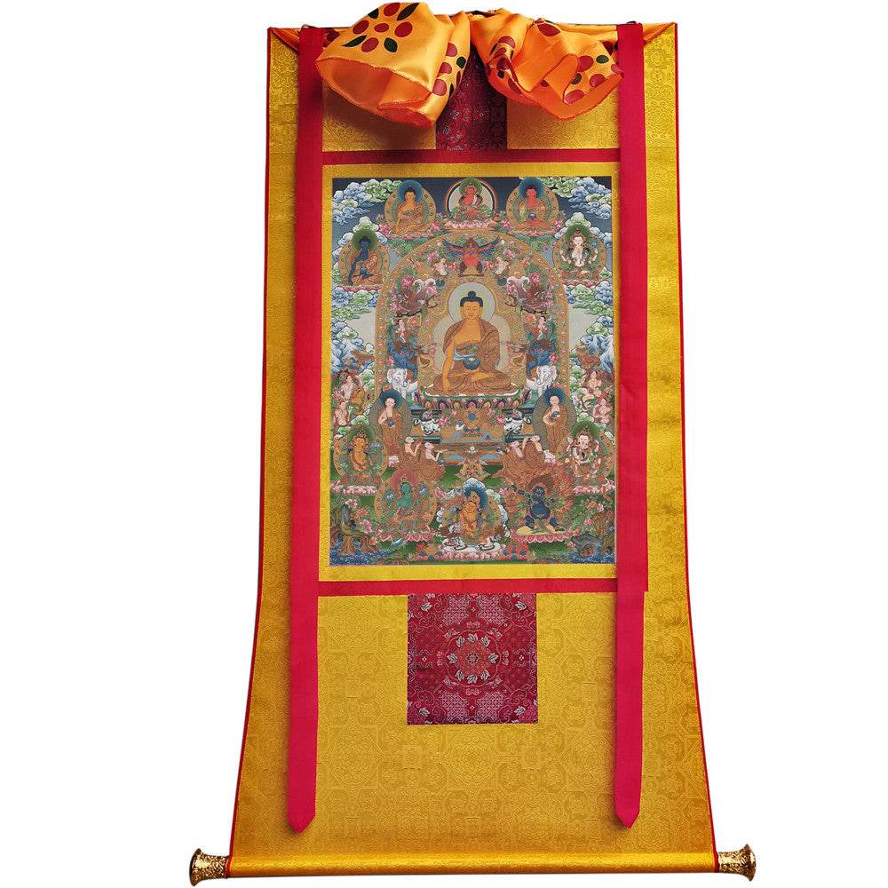 Shakyamuni Image - Tibetan thangka painting, view 11