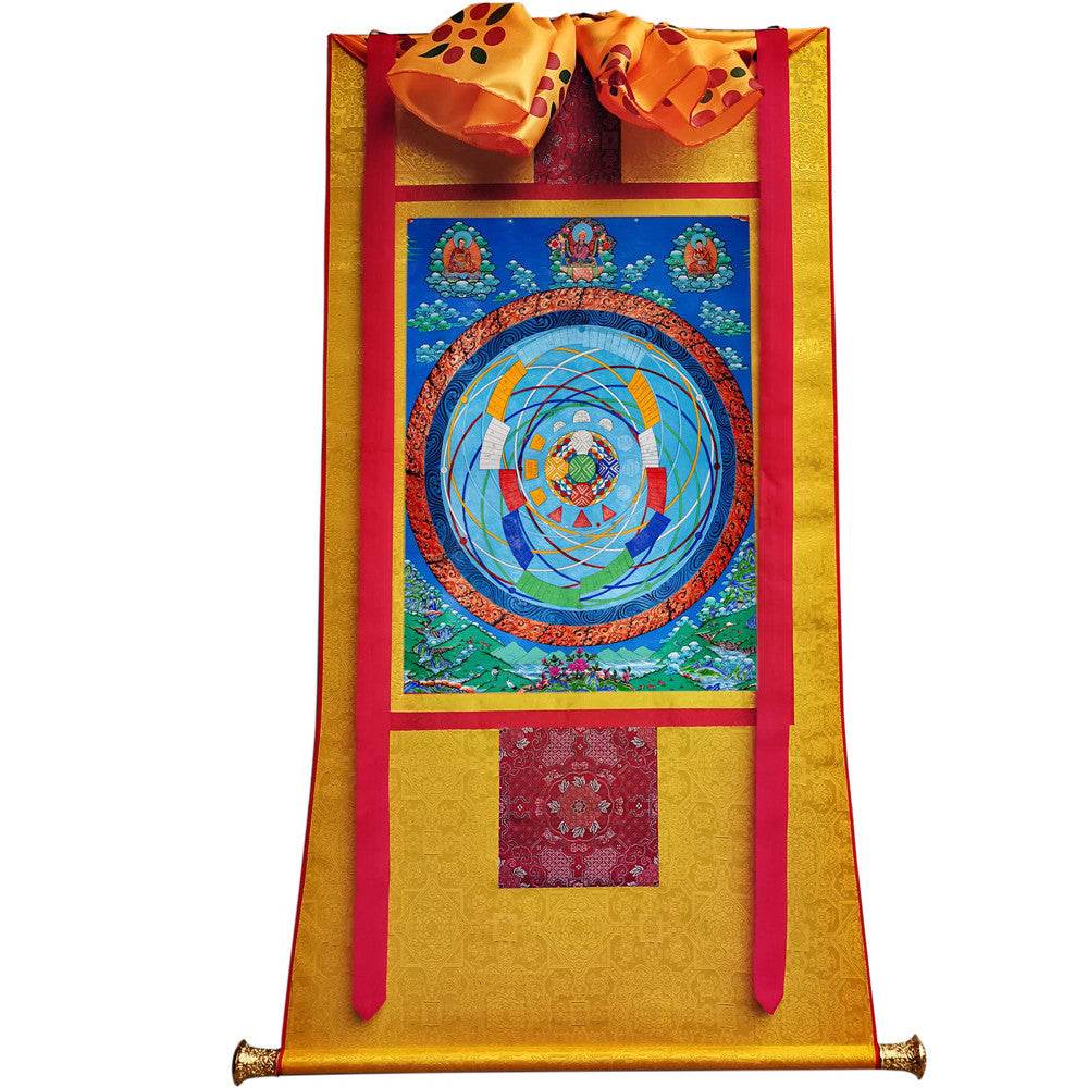 Mandala of Celestial Movements - Tibetan thangka painting, view 6