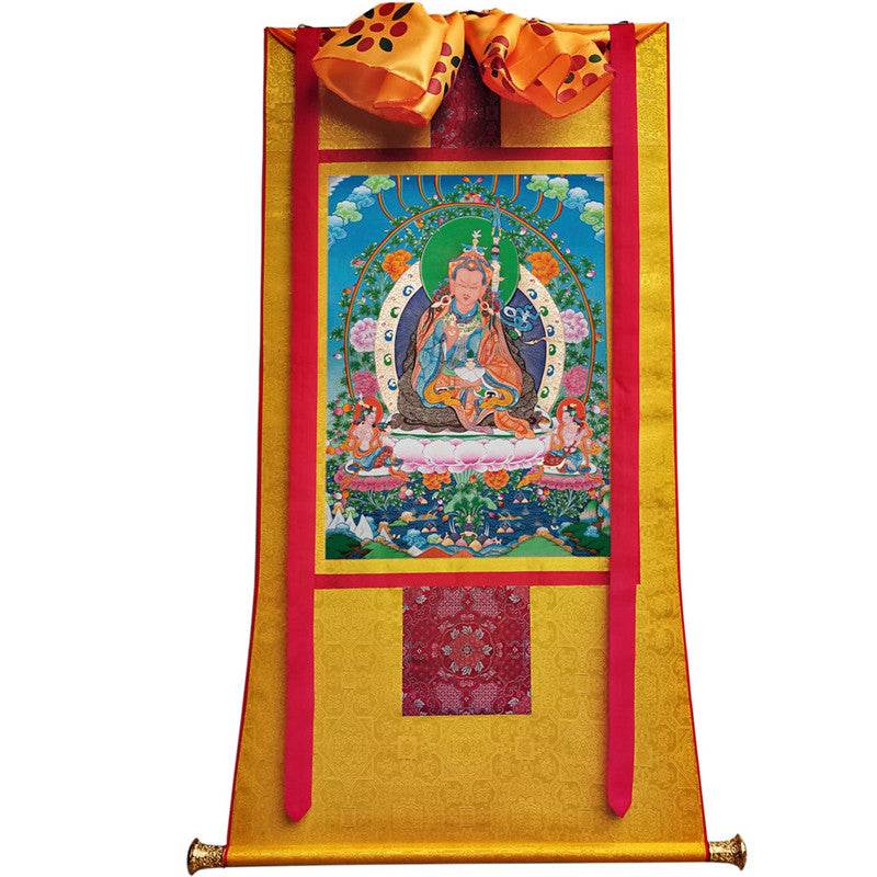 Guru Rinpoche Image - Tibetan thangka painting, view 11