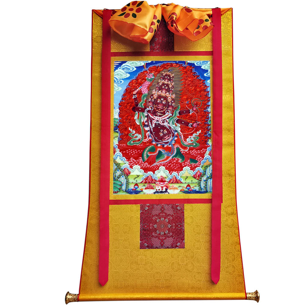 2760-唐卡-HBMT-064喇呼拉护法-300dpi - Tibetan thangka painting, view 6