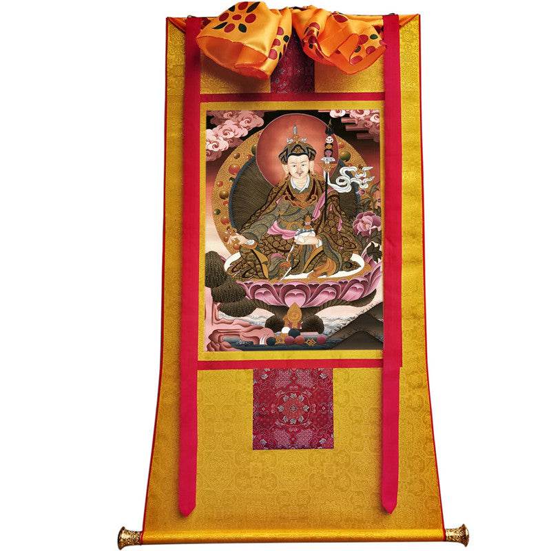 Guru Rinpoche Image - Tibetan thangka painting, view 11