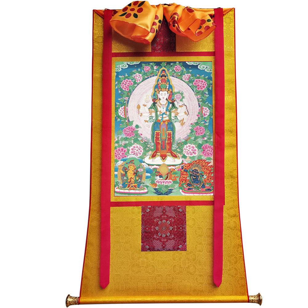 1000 Arms Avalokiteshvara Image - Tibetan thangka painting, view 11