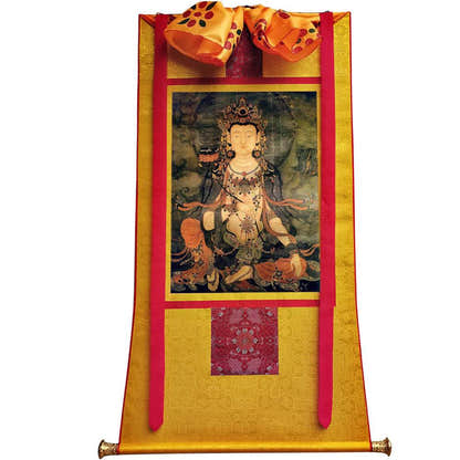 Samantabhadra - 17th Century - Tibetan thangka painting, view 6