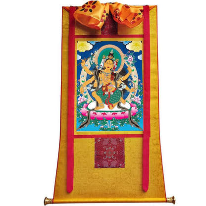 Parnashavari Image - Tibetan thangka painting, view 11