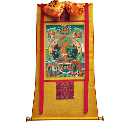 Gandhanra Tibetan Thangka Art - Manjusri - from Kathok Monastery - Giclee Print with Mineral Pigments