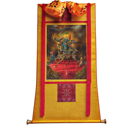 Gandhanra Handmade Thangka - Palden Lhamo / Magzor Gyalmo / Shri Devi - from Kathok Monastery