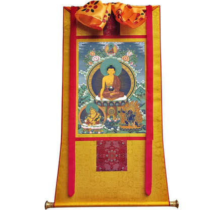 Shakyamuni Image - Tibetan thangka painting, view 11
