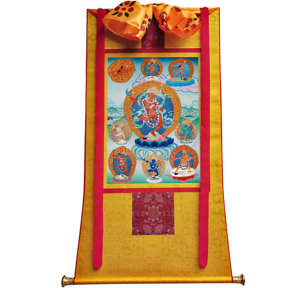 2746-唐卡-HBMT-050金刚亥母-卓玛那嫫-噶玛噶举-老-240dpi - Tibetan thangka painting, view 6