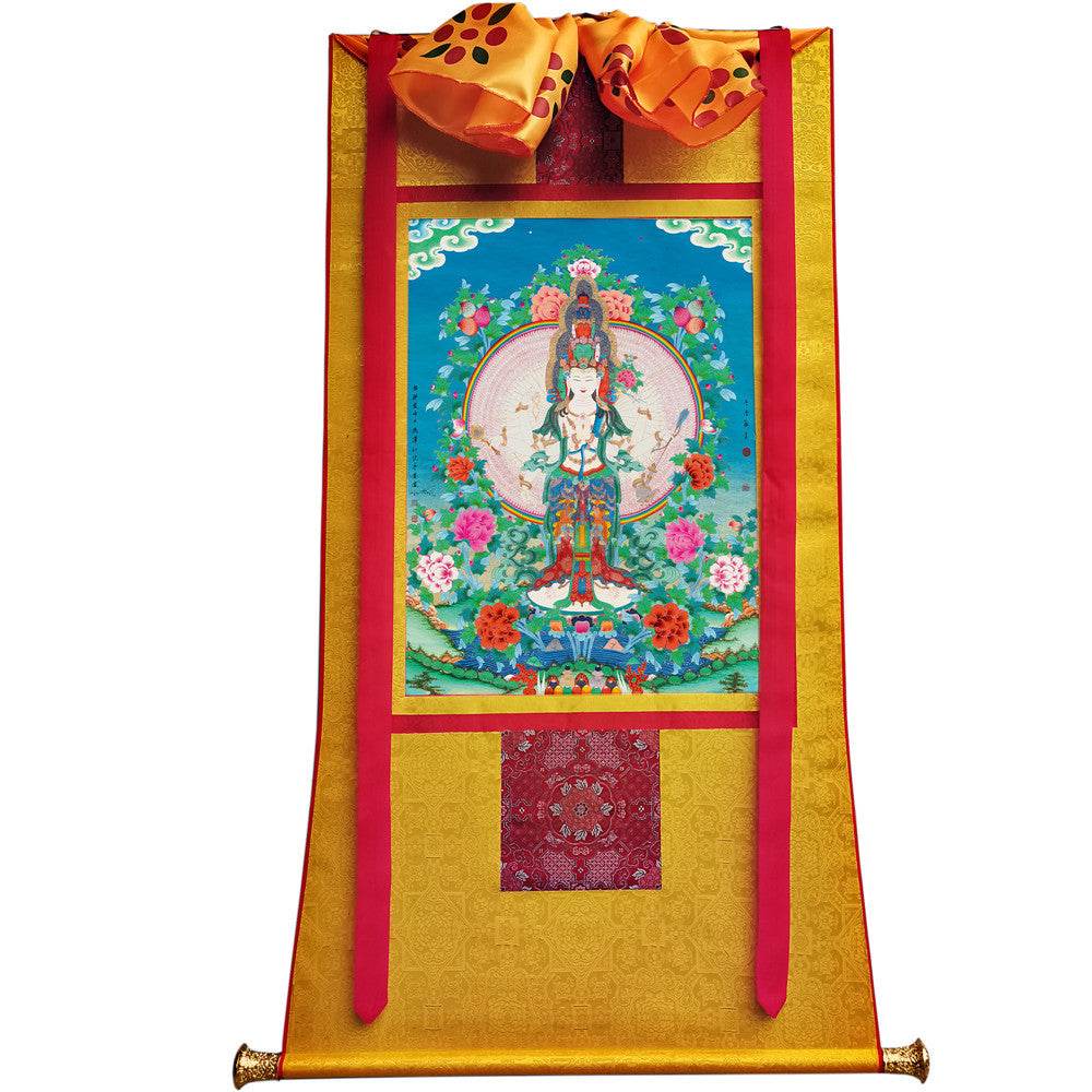 1000 Arms Avalokiteshvara Image - Tibetan thangka painting, view 11