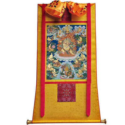 Manjusri Image - Tibetan thangka painting, view 11