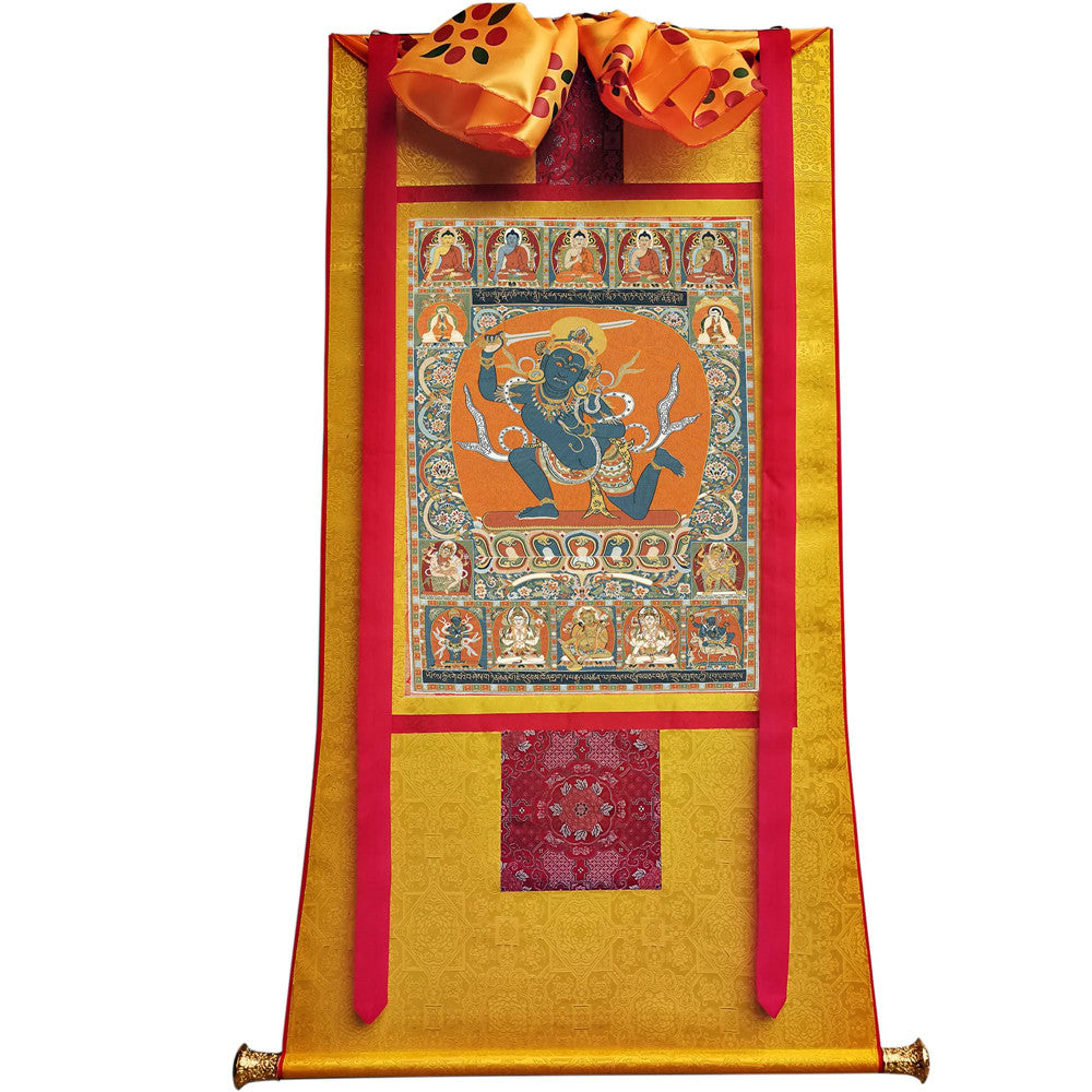 Gandhanra Tibetan Thangka Art - Akshobhya - from Kathok Monastery - Giclee Print with Mineral Pigments