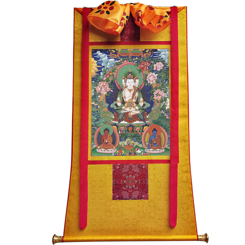 Vairocana - Mahavairocana Image - Tibetan thangka painting, view 11