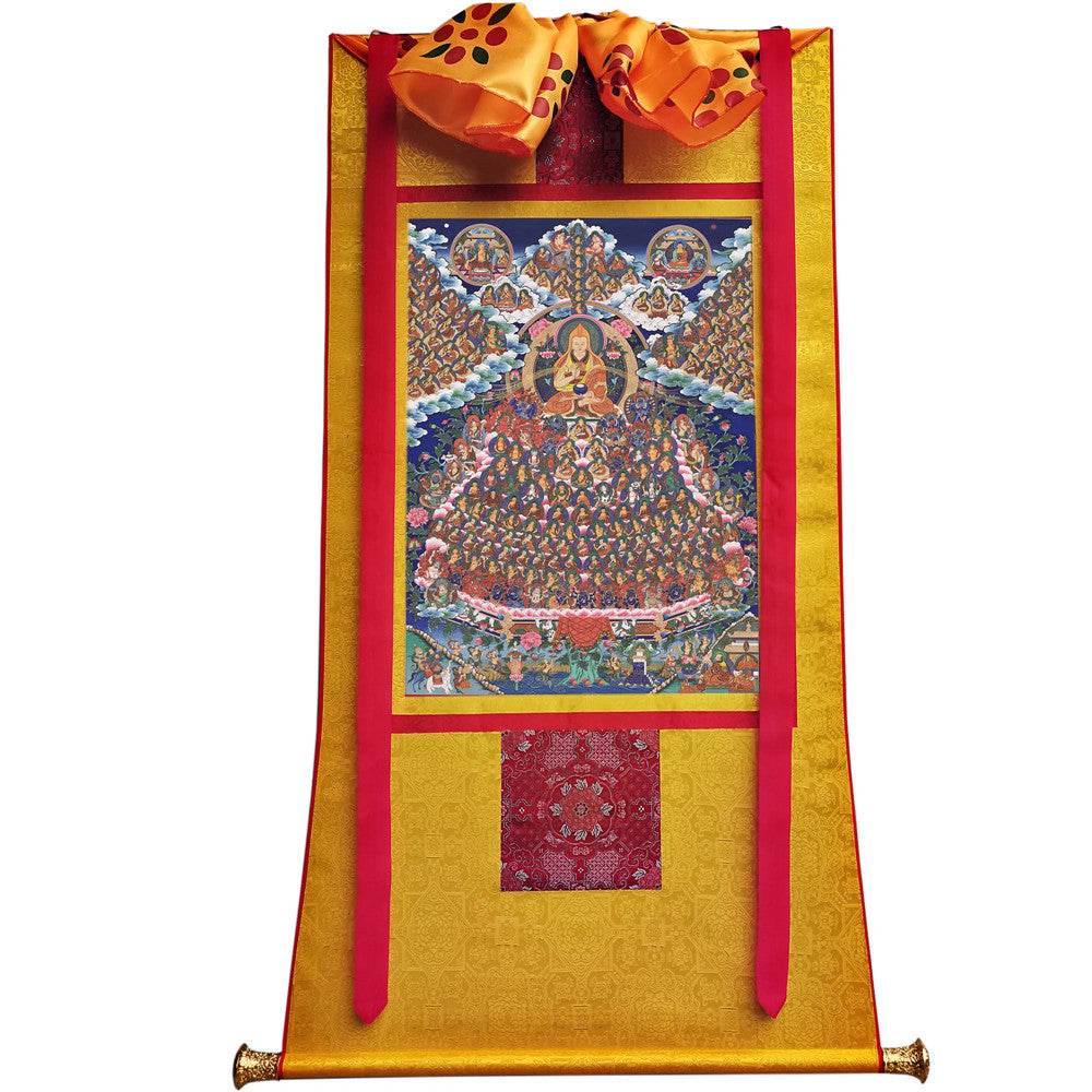 Tsongkhapa's Refuge Tree - 18th Century - Tibetan thangka painting, view 6
