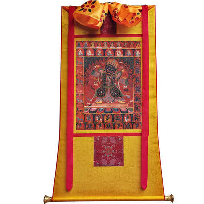 Mahakala - Tibetan thangka painting, view 6