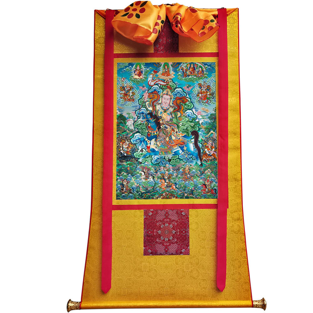 Gandhanra Handmade Thangka - King Gesar - from Kathok Monastery