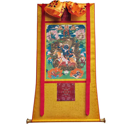 Palden Lhamo / Magzor Gyalmo / Shri Devi - 18th Century - Tibetan thangka painting, view 6