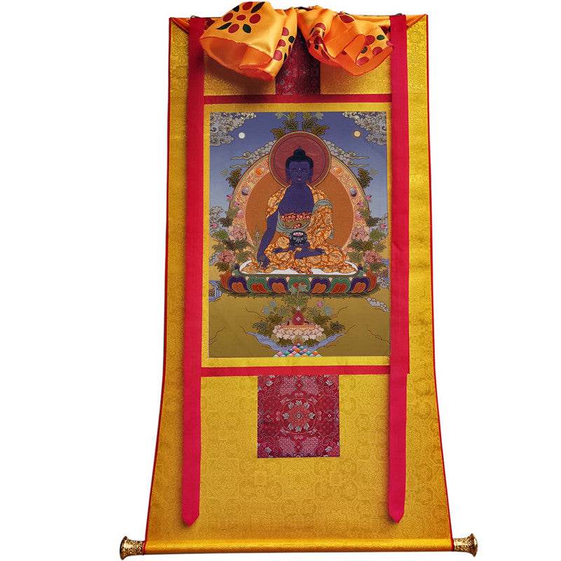 Bhaisajyaguru - Medicine Buddha Image - Tibetan thangka painting, view 11