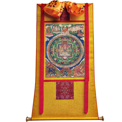 Vajrabhairava / Yamantaka Madala - 14th Century Old Version - Tibetan thangka painting, view 6