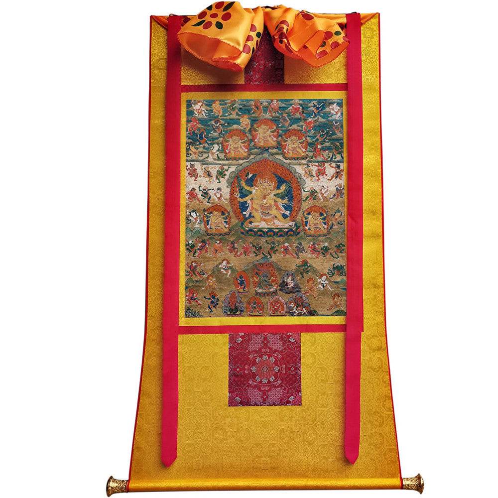 Vajrakilaya - Dorje Phurba - 16th Century Old Version - Tibetan thangka painting, view 6