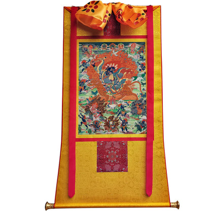 2765-唐卡-HBMT-069莲师忿怒金刚蒙古宁玛派绢本80 - Tibetan thangka painting, view 6