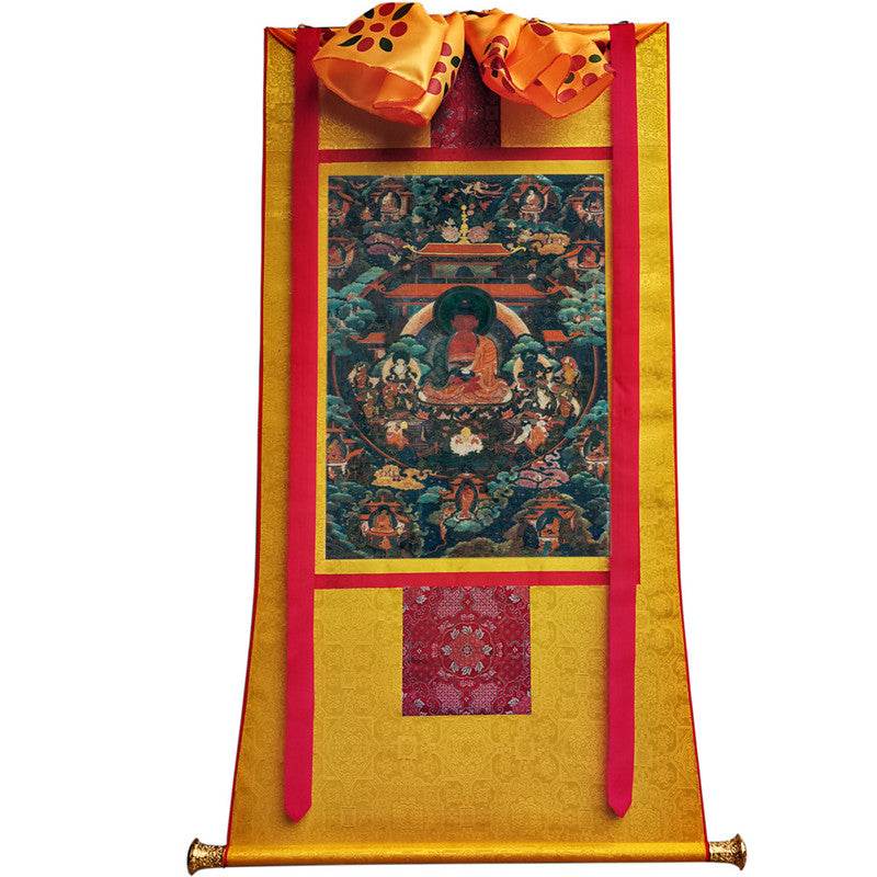 Amitabha - 18th Century Old Version Image - Tibetan thangka painting, view 11
