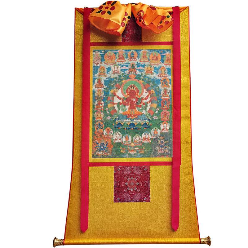 Red Tara - 21 Tara Image - Tibetan thangka painting, view 11