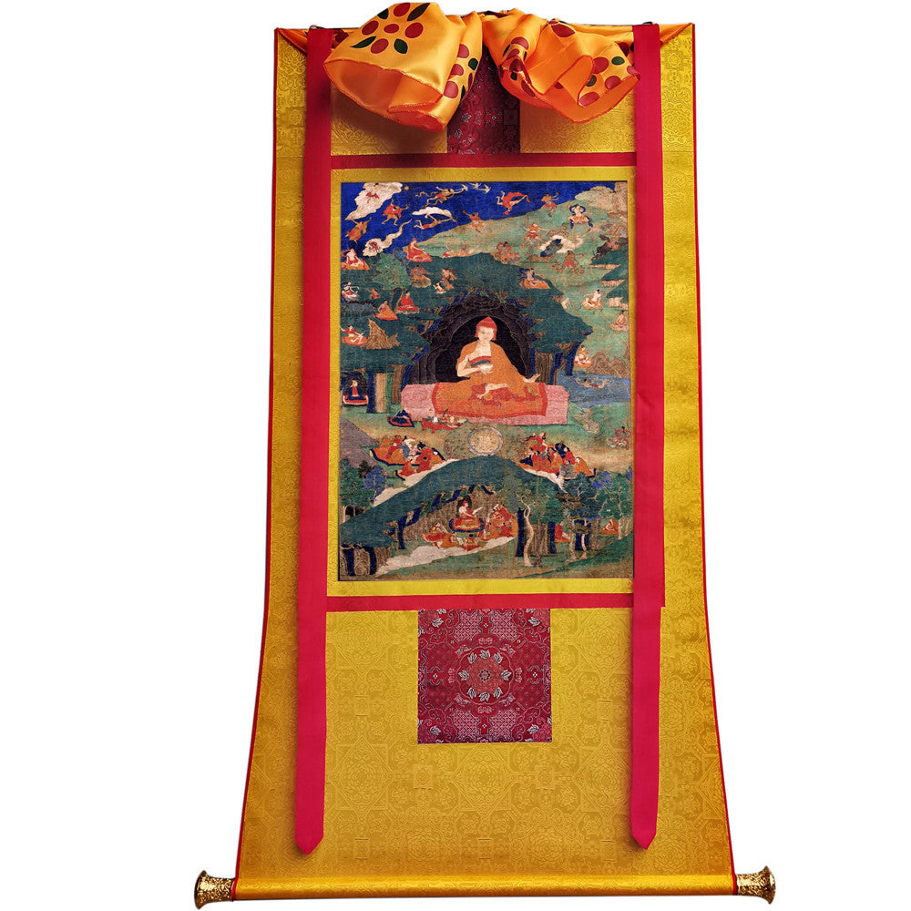 2770-唐卡-HBMT-074莲师说法 - Tibetan thangka painting, view 6
