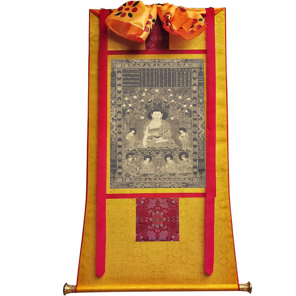 Vipasyin - Tibetan thangka painting, view 6