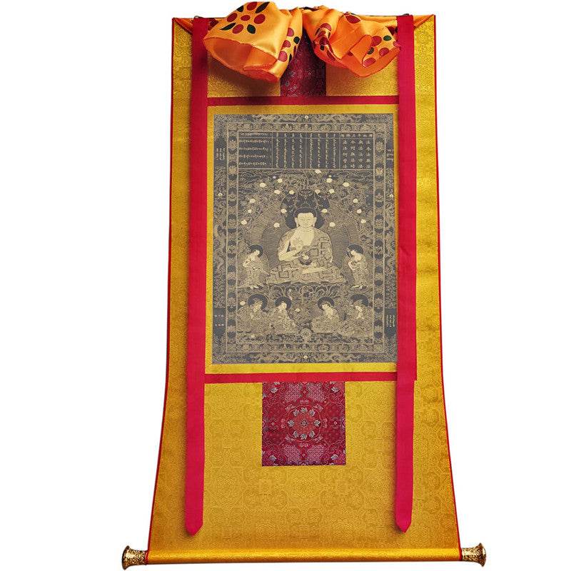 Shakyamunia Buddha Image - Tibetan thangka painting, view 11
