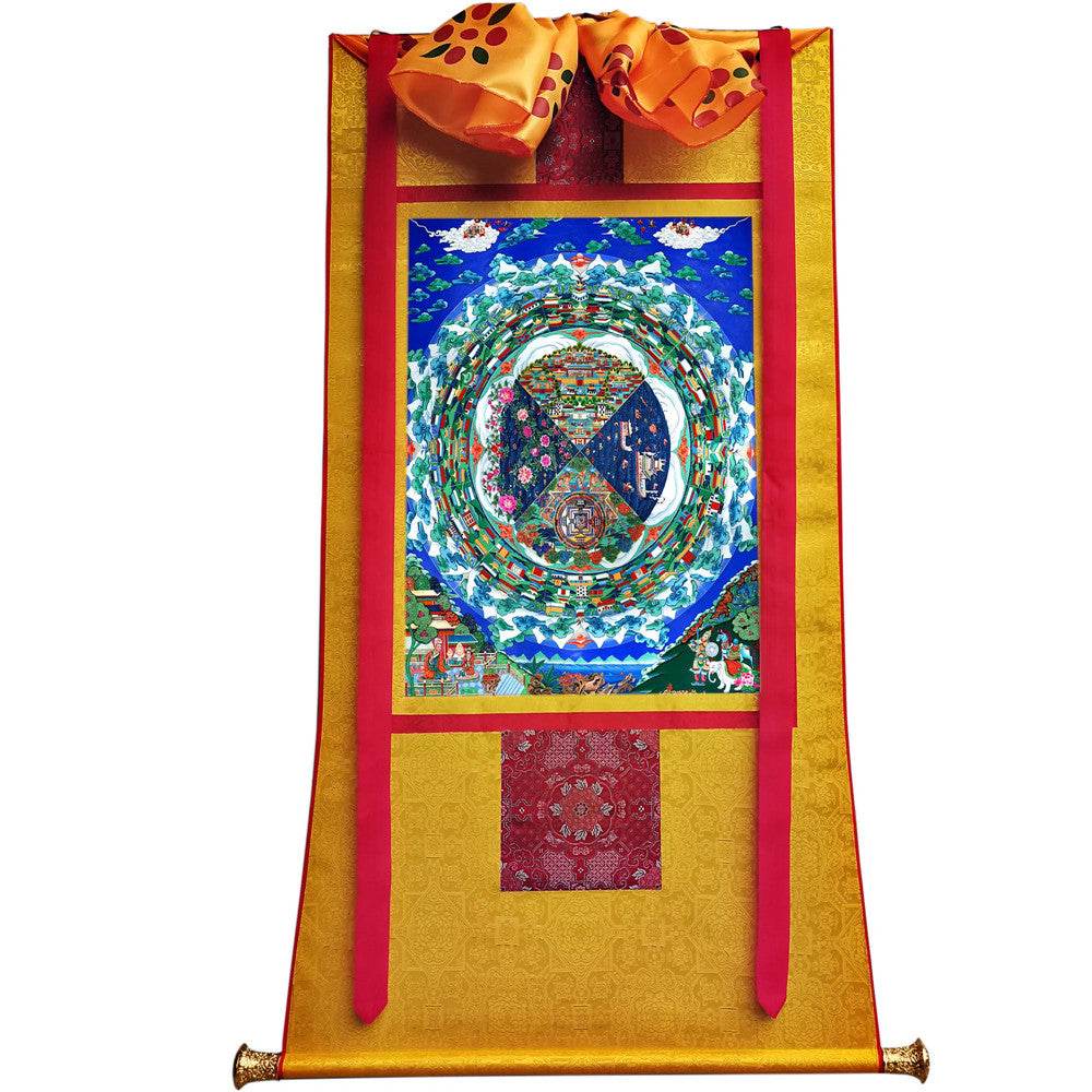 The Three Realms of Samsara Image - Tibetan thangka painting, view 11