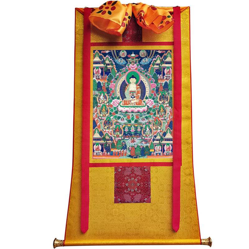 Sukhavati - Pure Land Image - Tibetan thangka painting, view 11