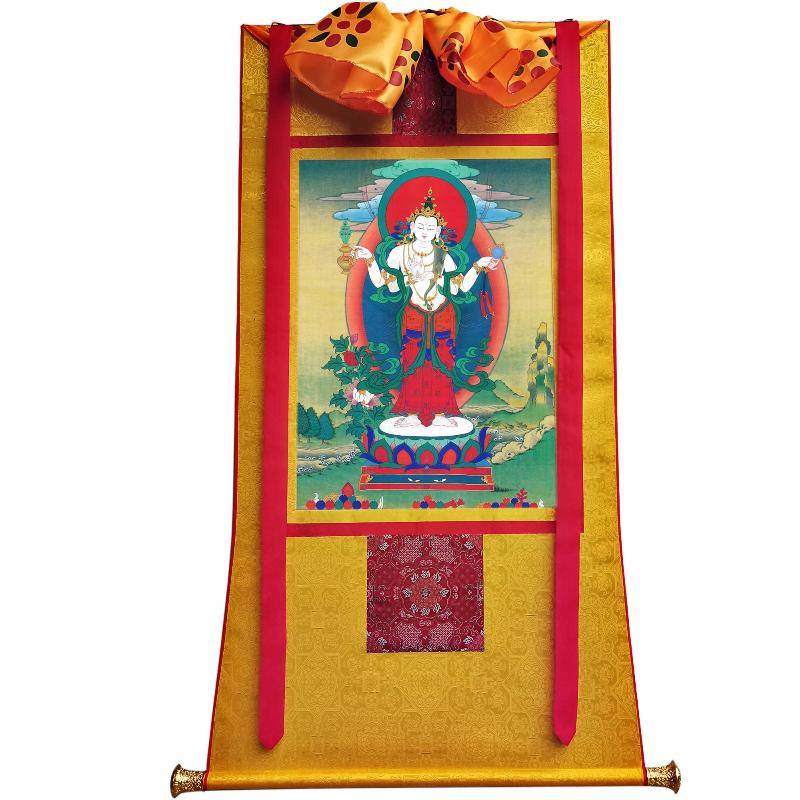 Chenrezig - Padmapani - Tibetan thangka painting, view 6