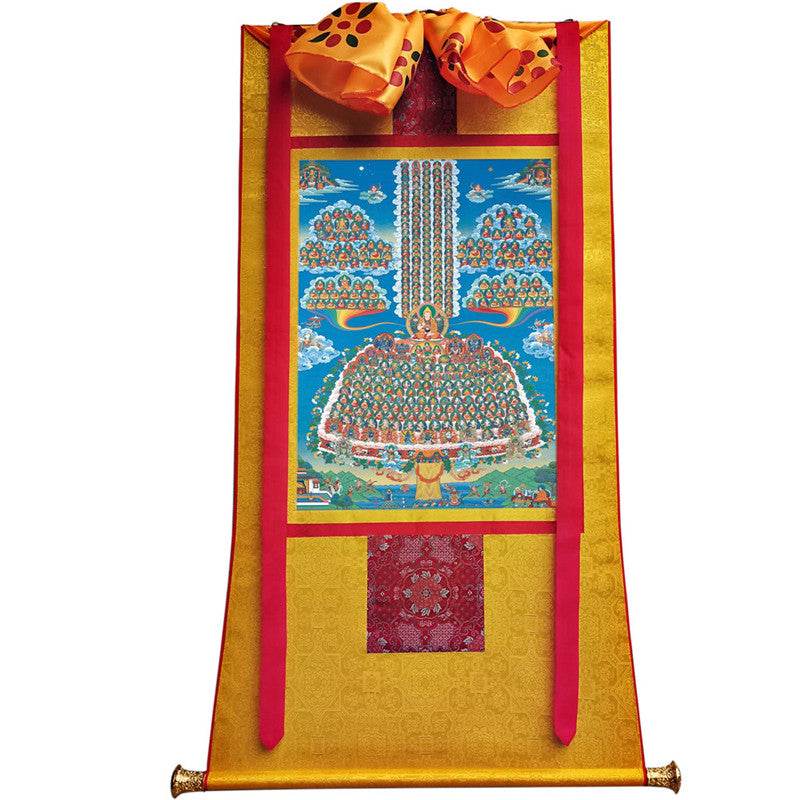 Je Tsongkhapa Refuge Tree Image - Tibetan thangka painting, view 11