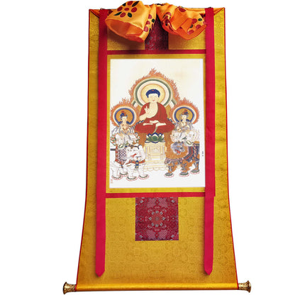 2739-唐卡-HBMT-043华严三圣 - Tibetan thangka painting, view 6