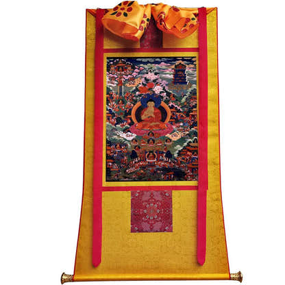 Shakyamuni Image - Tibetan thangka painting, view 11