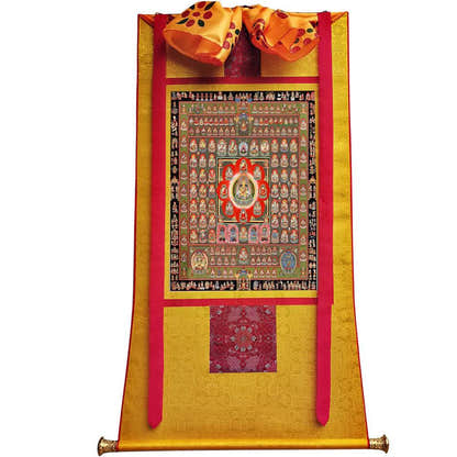 Garbha-dhatu-mandala - Tibetan thangka painting, view 6