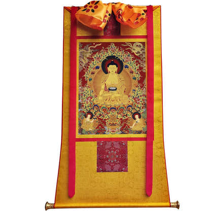 Shakyamuni Image - Tibetan thangka painting, view 11