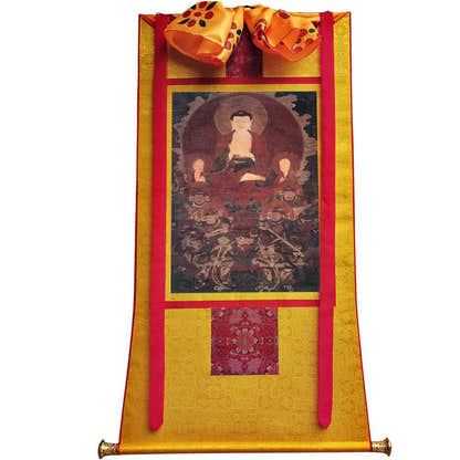 Shakyamuni Image - Tibetan thangka painting, view 11
