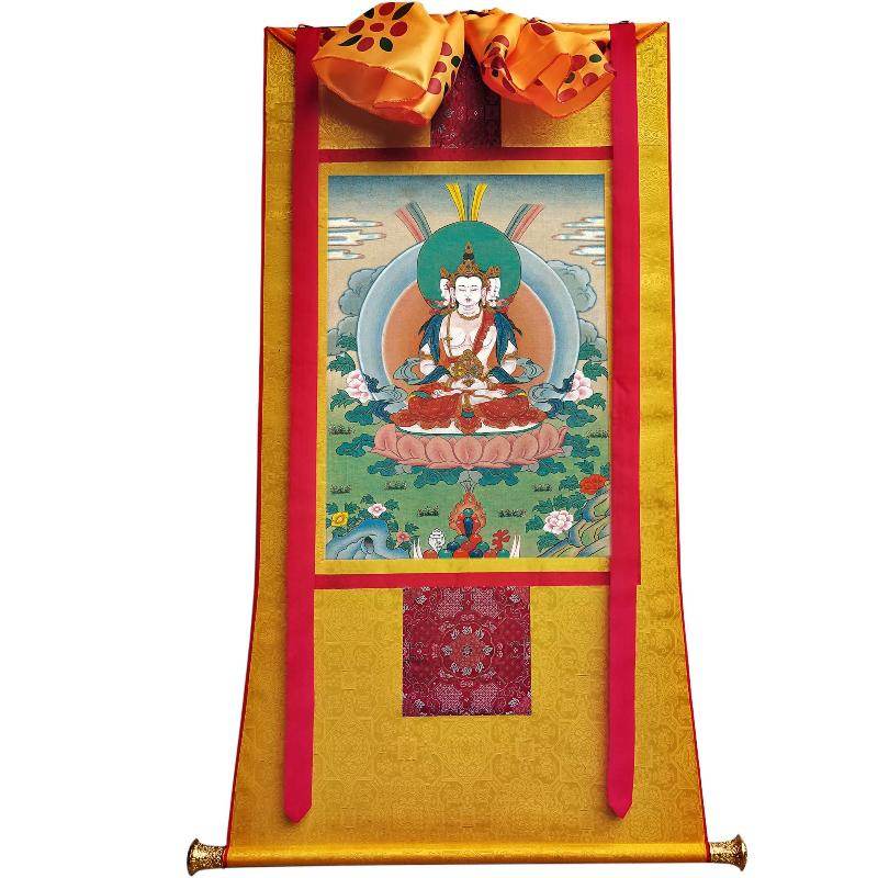 Vairocana - Mahavairocana - Tibetan thangka painting, view 6